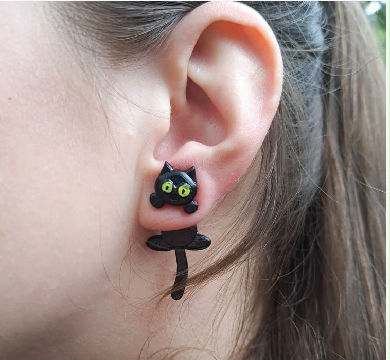 Wunderlabor-Ohrschmuck Katze